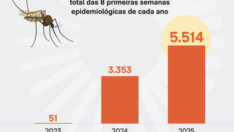 Brasil registra 5.514 casos de febre de Oropouche em 2025, com alta de 64%