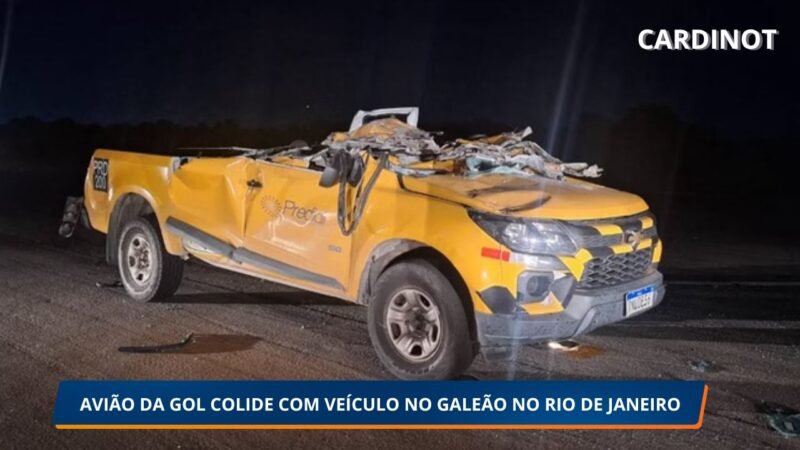 Avião da Gol colide com veículo na pista durante decolagem no Galeão