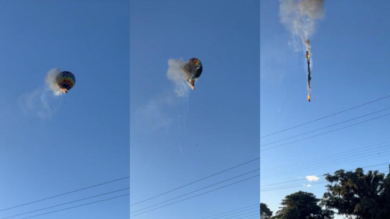 🔥 Balão turístico pega fogo no ar e cai em SC; bombeiros confirmam mortos e feridos