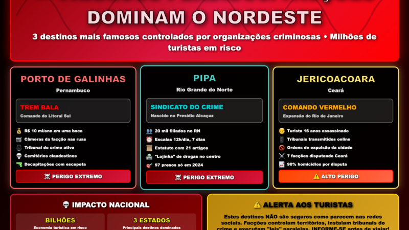 🏴‍☠️ PARAÍSOS PERDIDOS: Como Facções Transformaram os 3 Destinos Mais Famosos do Nordeste em “Narco-Praias”