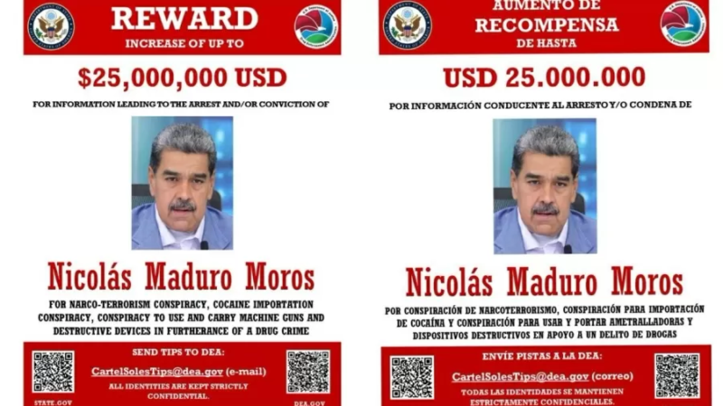 EUA oferecem R$ 140 milhões por informações que levem à prisão de Nicolás Maduro