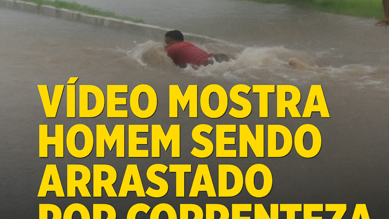 🎥 Vídeo mostra homem sendo arrastado por correnteza durante temporal em Igarassu, no Grande Recife