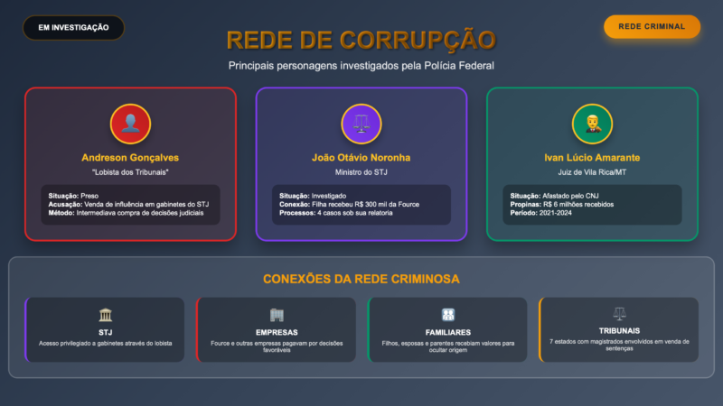 PF Descobre Esquema de R$ 6 Milhões em Propinas Para Juiz e Atinge Filha de Ministro do STJ