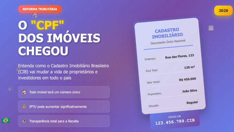 “CPF DOS IMÓVEIS” PODE PESAR NO BOLSO? ESPECIALISTAS ALERTAM PARA RISCO DE ALTA NO IPTU