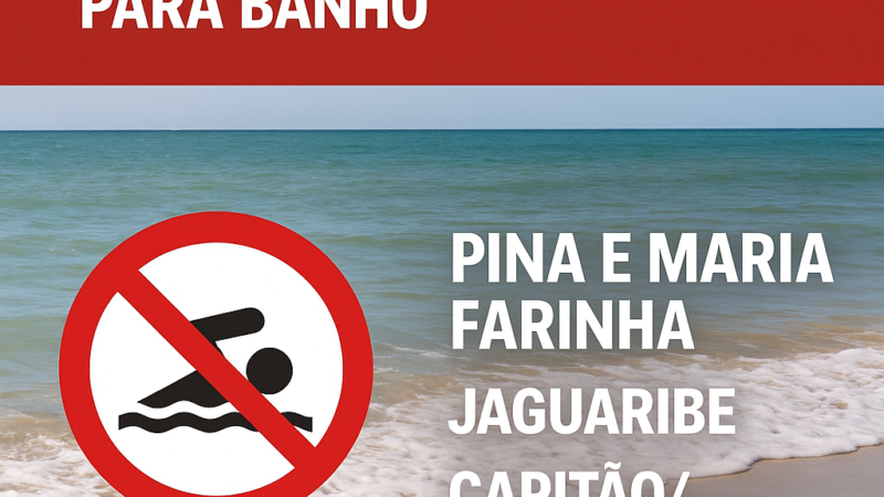 🚫 Do Pina a Maria Farinha: 12 praias de Pernambuco estão impróprias para banho