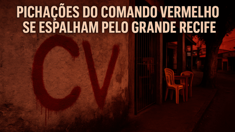 🚨 Pichações do Comando Vermelho se espalham pelo Grande Recife e acendem alerta nas forças de segurança