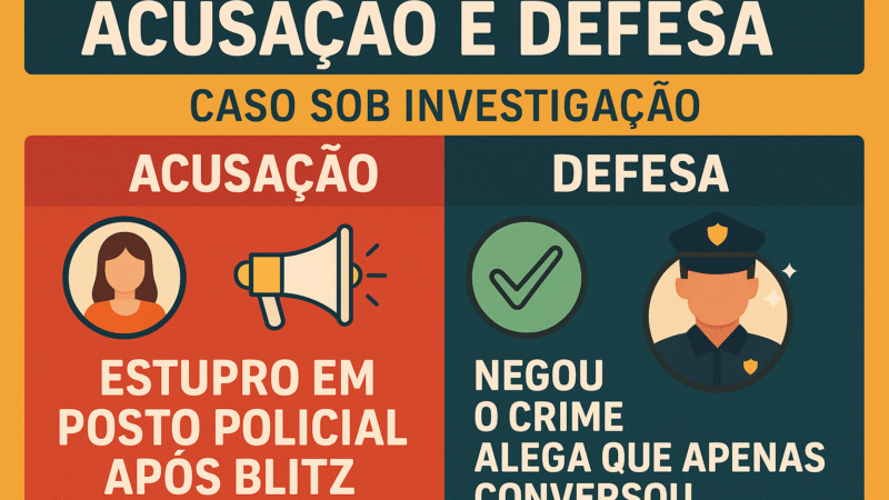 🚨 SUBTENENTE NEGA ESTUPRO EM POSTO POLICIAL E DIZ QUE APENAS CONVERSOU COM MULHER APÓS ELA PEDIR ÁGUA, AFIRMA ADVOGADO