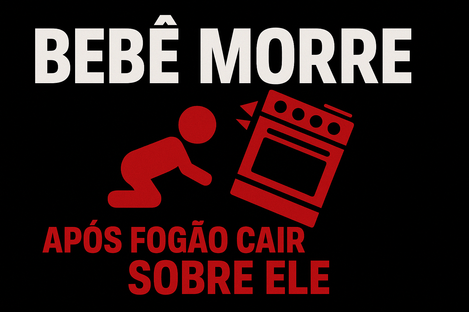 BEBÊ DE 1 ANO MORRE APÓS FOGÃO TOMBAR EM CASA — POLÍCIA INVESTIGA FALHA DOMÉSTICA