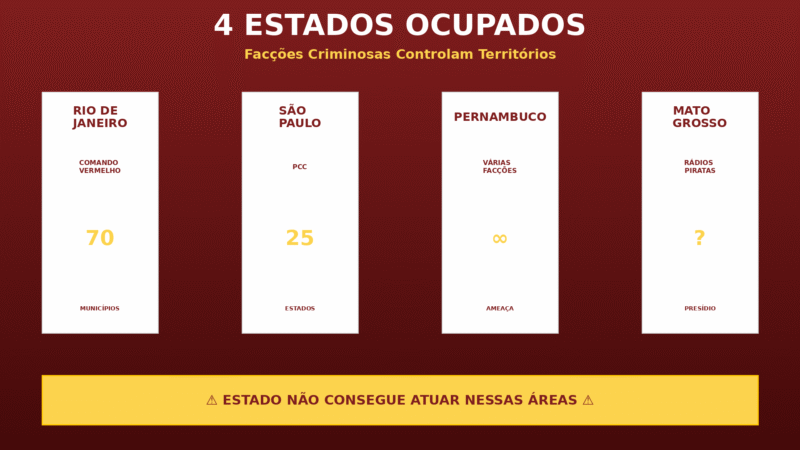 Facções Criminosas Isolam Milhões de Brasileiros: Estado Não Consegue Nem Consertar Telefone em Comunidades Controladas pela Máfia