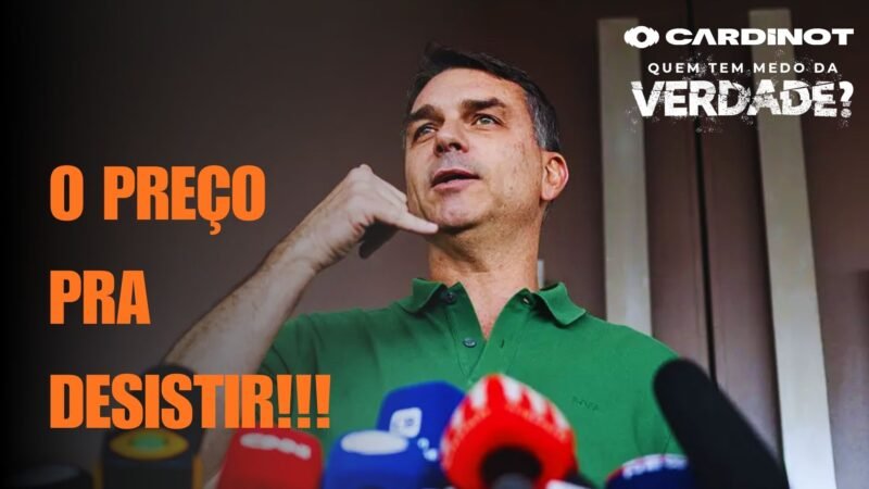FLÁVIO BOLSONARO ADMITE DESISTIR DA DISPUTA: “EU TENHO UM PREÇO” E PROMETE REVELAÇÃO