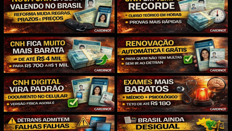 CNH MAIS BARATA? PRIMEIRAS EMISSÕES SAEM, MAS DETRANS ALERTAM PARA “APAGÃO” NOS SISTEMAS