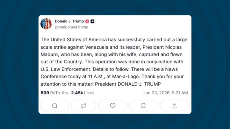 MADURO CAPTURADO: Trump diz que EUA atacaram a Venezuela e capturaram Nicolás Maduro