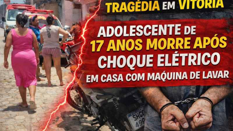 TRAGÉDIA EM VITÓRIA: ADOLESCENTE DE 17 ANOS MORRE APÓS CHOQUE ELÉTRICO EM CASA AO USAR MÁQUINA DE LAVAR