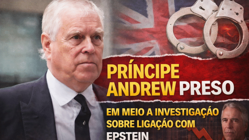 EX-PRÍNCIPE ANDREW É PRESO NO REINO UNIDO POR SUSPEITA DE REPASSAR RELATÓRIOS A EPSTEIN, DIZ BBC