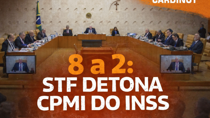 8 a 2 : STF DETONA CPMI DO INSS