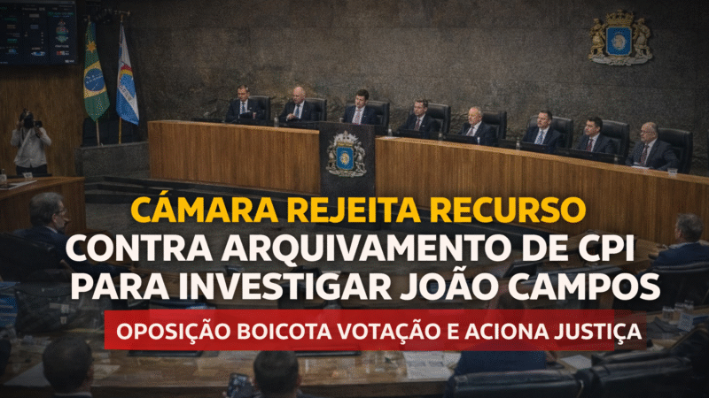 Câmara do Recife barra CPI contra João Campos; oposição boicota sessão e aciona a Justiça