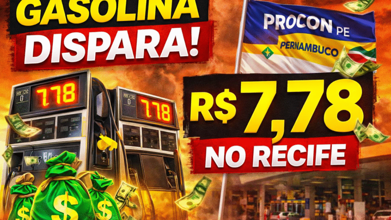 GASOLINA DISPARA E CHEGA A R$ 7,78 NO RECIFE; PROCON AUTUA 22 POSTOS POR AUMENTO SEM JUSTIFICATIVA