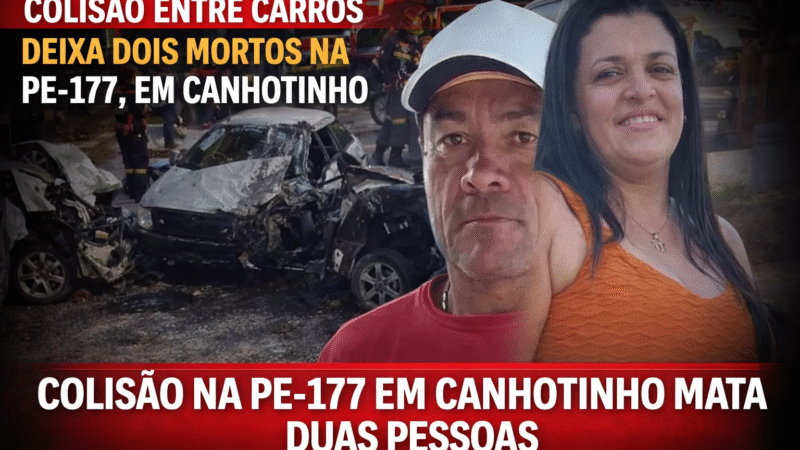 COLISÃO NA PE-177 EM CANHOTINHO MATA DUAS PESSOAS