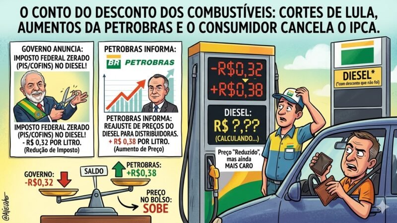 ⛽ Diesel mais caro: Petrobras anuncia aumento e impacto pode chegar aos postos