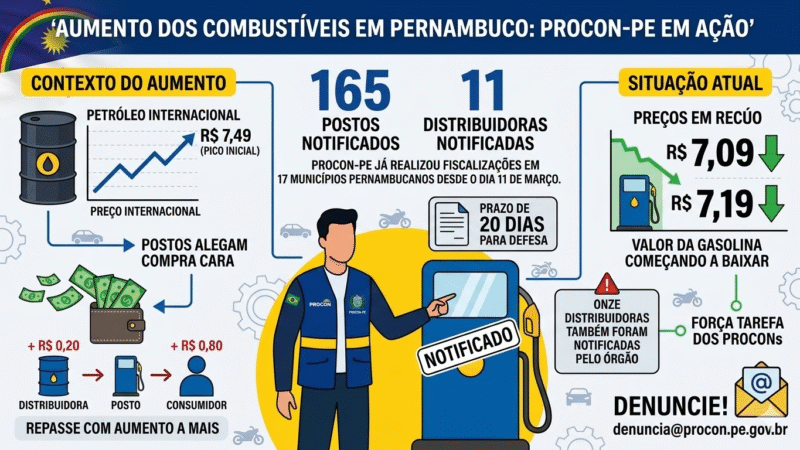 🚨 GASOLINA DISPARA E PROCON NOTIFICA MAIS DE 160 POSTOS EM PERNAMBUCO