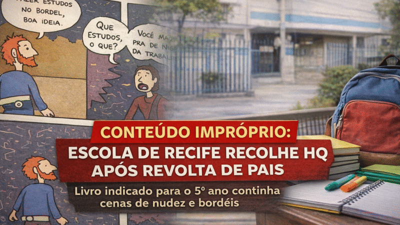 Escola do Recife gera polêmica ao indicar HQ com sexo, bordéis e surto psicológico para crianças