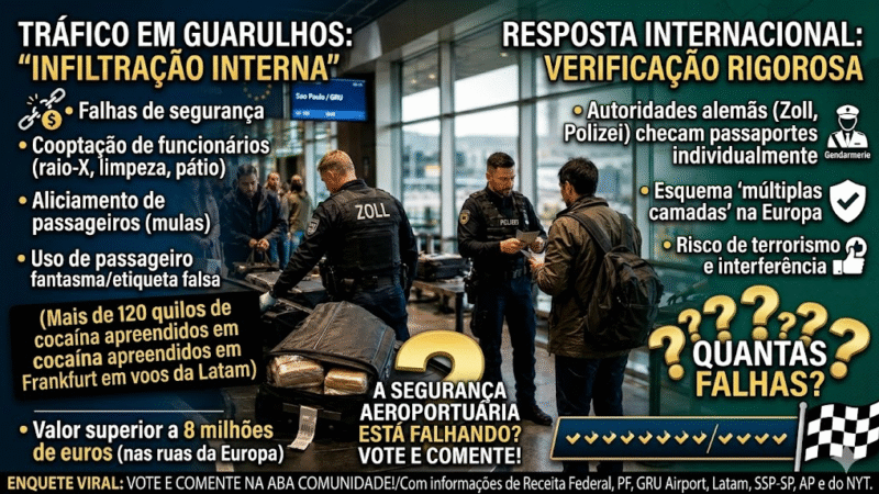 🚨 COCAÍNA NOS CÉUS: FALHAS EM GUARULHOS TRANSFORMAM AEROPORTO EM ROTA DO TRÁFICO INTERNACIONAL