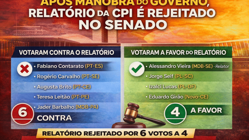 CPI REJEITA RELATÓRIO QUE MIRAVA STF E PGR EM MEIO A ACUSAÇÕES, MANOBRAS E TENSÃO ENTRE PODERES