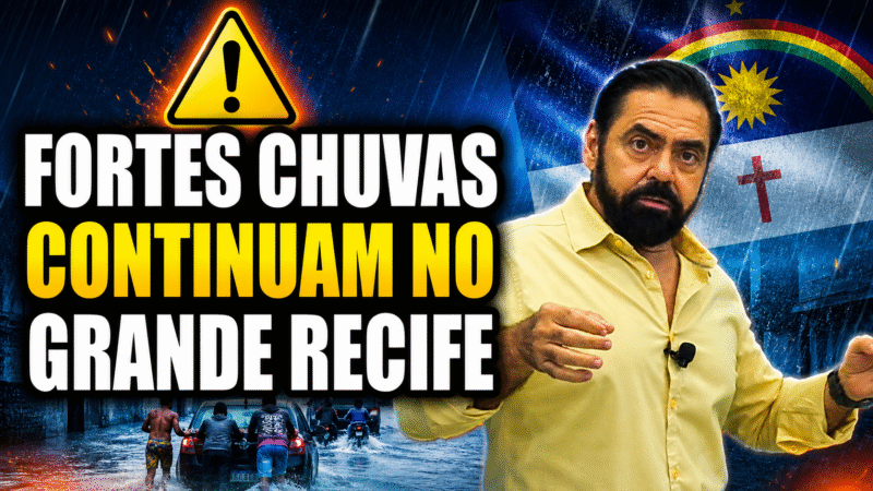 GRANDE RECIFE sob CHUVA FORTE: RIOS em ALERTA e AULAS SUSPENSAS! CONFIRA AGORA