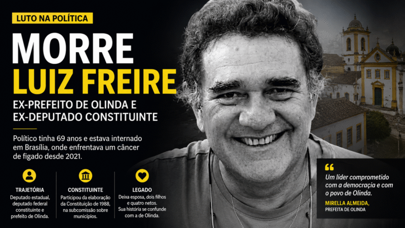 MORRE LUIZ FREIRE, EX-PREFEITO DE OLINDA E DEPUTADO CONSTITUINTE DE PERNAMBUCO