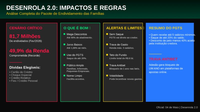💸 Lula lança “Desenrola 2.0” para limpar nome de milhões: juros menores, descontos de até 90% e uso do FGTS