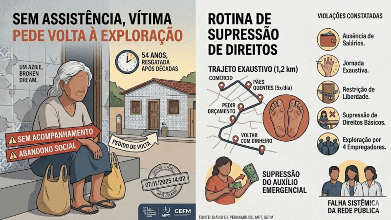 RESGATADA DE TRABALHO ESCRAVO NO RECIFE PEDE PARA VOLTAR À CASA DOS PATRÕES APÓS ABANDONO DO PODER PÚBLICO