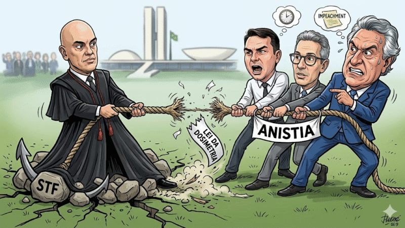 Direita parte para cima de Moraes após suspensão da Lei da Dosimetria e oposição volta a pressionar por anistia do 8 de Janeiro