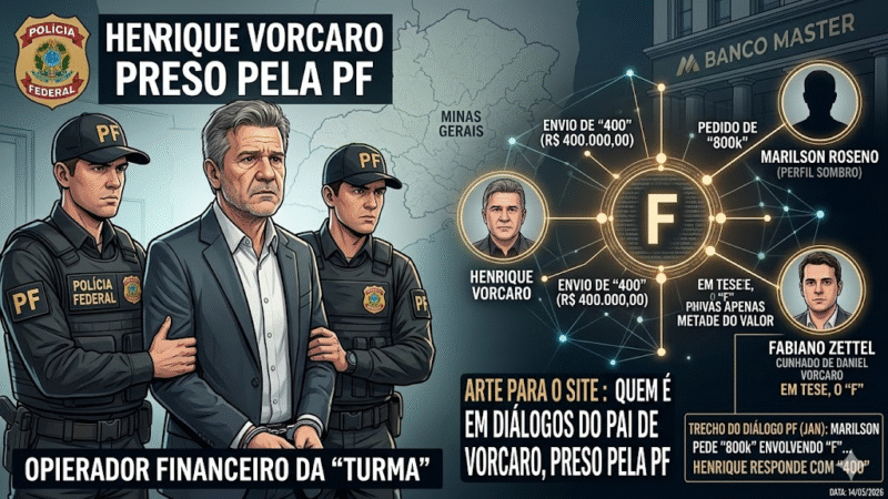 PF TENTA IDENTIFICAR QUEM É O “F” CITADO EM MENSAGENS DO PAI DE VORCARO PRESO NA OPERAÇÃO COMPLIANCE ZERO