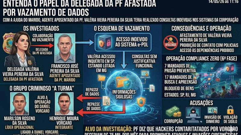 DELEGADA DA PF É AFASTADA POR SUSPEITA DE VAZAR DADOS SIGILOSOS PARA GRUPO LIGADO A VORCARO