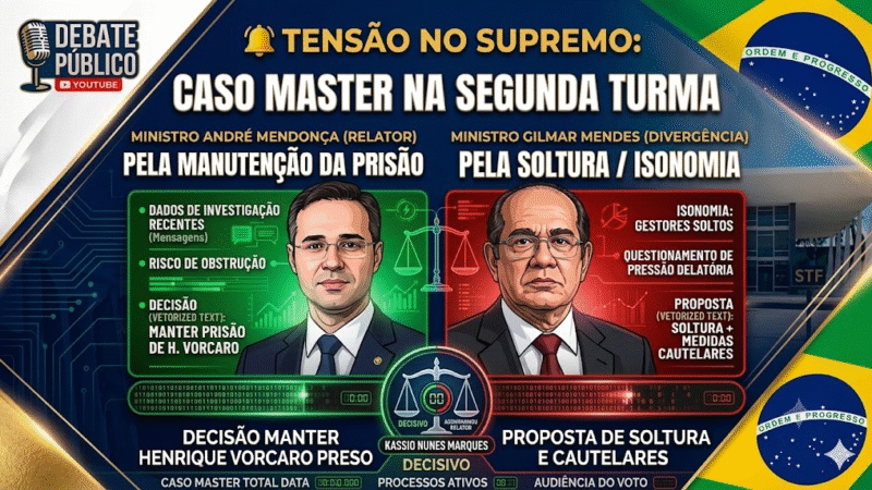 Caso Master no STF expõe divisão entre ministros e amplia tensão nos bastidores da Corte