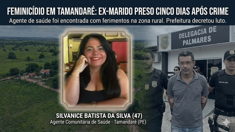 Suspeito de matar ex-esposa é preso cinco dias após crime que chocou Tamandaré