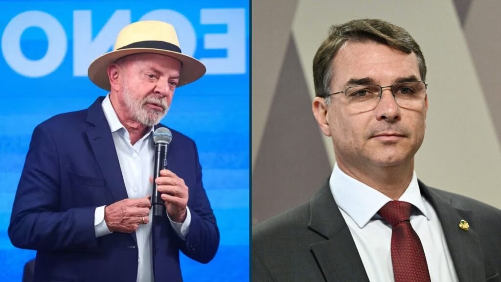 Lula e Flávio Bolsonaro aparecem empatados em pesquisa BTG/Nexus