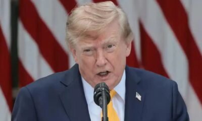 Donald Trump durante pronunciamento nos Estados Unidos