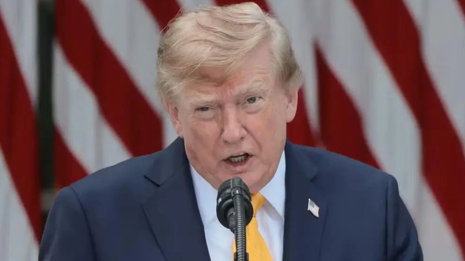 Donald Trump durante pronunciamento nos Estados Unidos