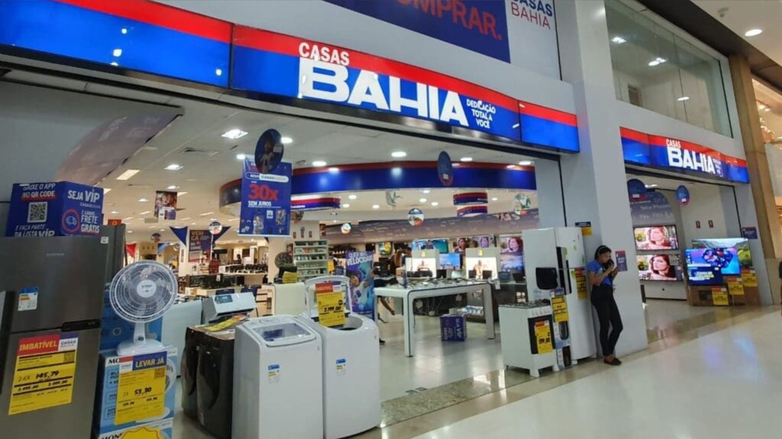 Fachada de uma loja da Casas Bahia