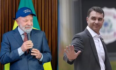 Lula e Flávio Bolsonaro em pesquisa eleitoral para presidente