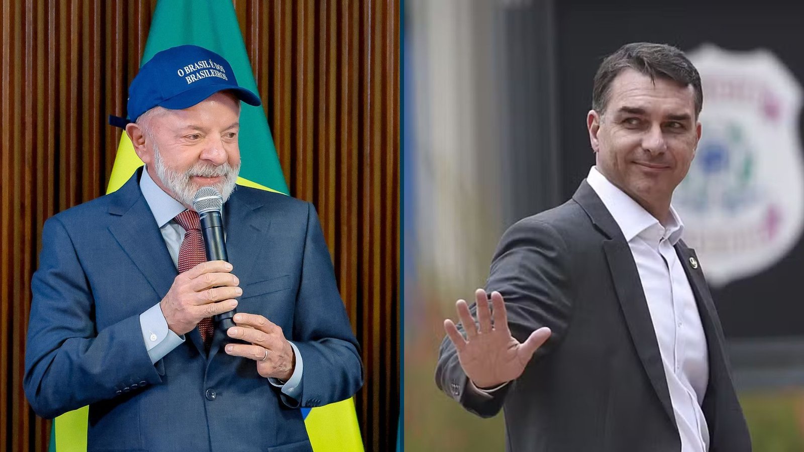 Lula e Flávio Bolsonaro em pesquisa eleitoral para presidente