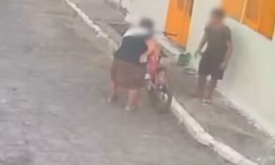 Câmera registra abordagem contra idosa em via pública de Cupira