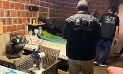 Auditores fiscais inspecionam alojamento onde 14 trabalhadores foram resgatados no Recife