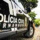 Viatura policial durante atendimento de ocorrência em Passira