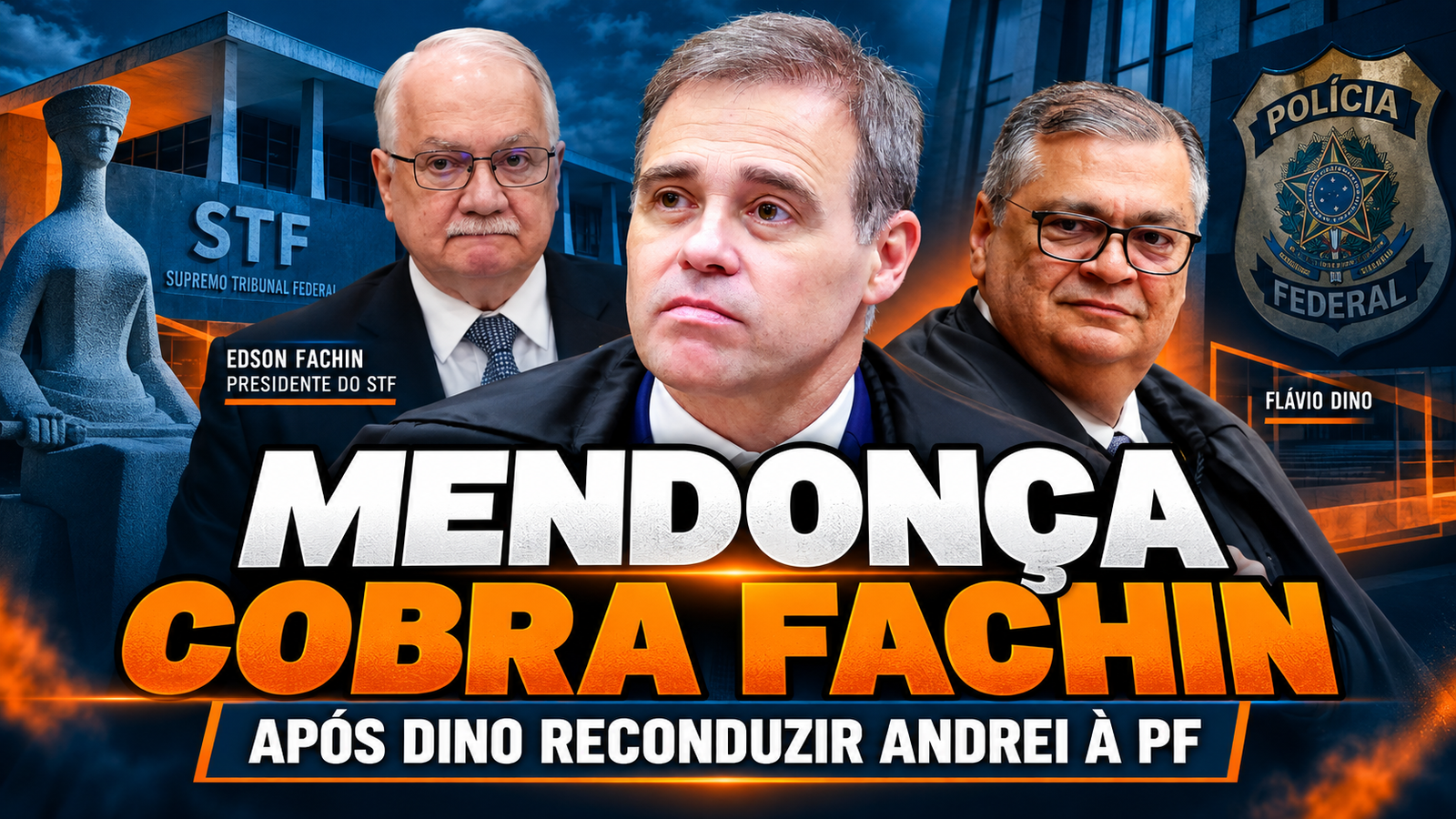 Mendonça cobra Fachin sobre comando da PF