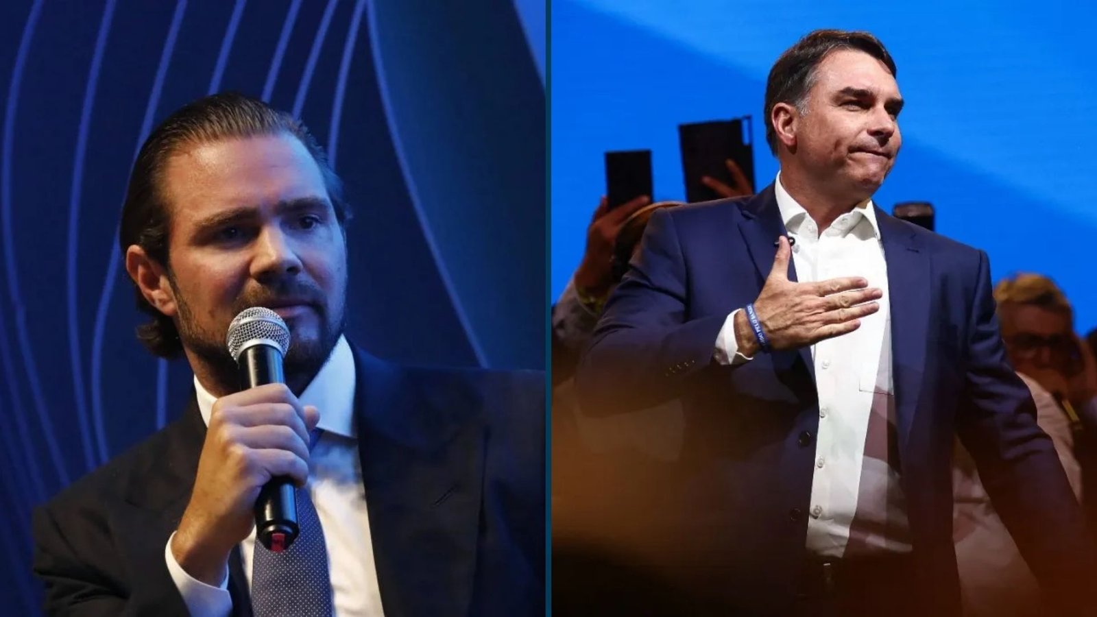 Daniel Vorcaro e Flávio Bolsonaro