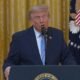 Donald Trump durante pronunciamento