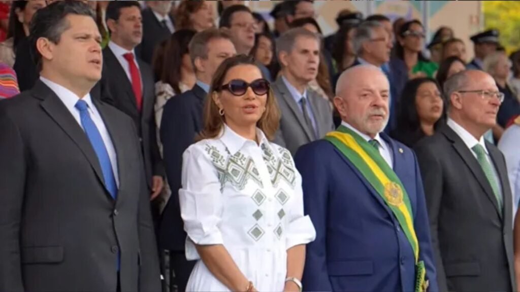 Davi Alcolumbre, Janja, Lula e Geraldo Alckmin no 7 de Setembro
