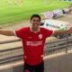 Matheus Machado com camisa do Vila Nova